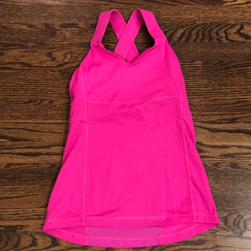 Pink lululemon tank top